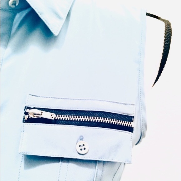 Love Tree Los Angeles Baby Blue Utility Romper - Picture 3 of 7